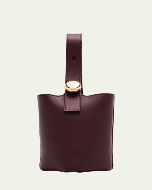 Pebble Mini Bucket Bag in Smooth Leather